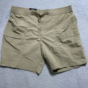 Eddie‎ Bauer Cargo Shorts Mens XL Brown Belted Ripstop Nylon Lightweight NEW $70